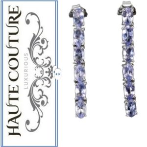 🏅STUNNING NEW Couture 5x3mm Unheated Tanzanite  14kt Plated over Sterling(COPY